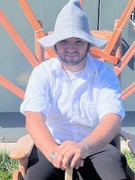 The man, the myth, the legend, Michael Englesby in a Wizard hat.
